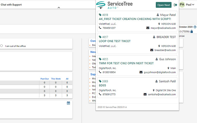 ServiceTree AUTO [ConnectWise Plugin]  from Chrome web store to be run with OffiDocs Chromium online